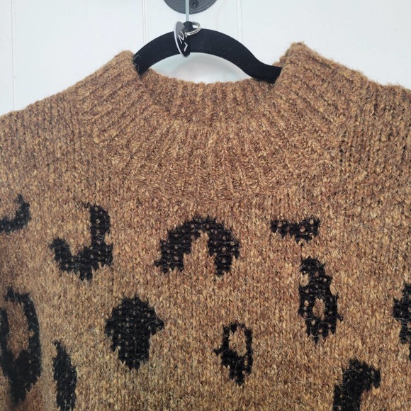 Universal Thread Brown and Black Leopard Print Sweater - Picture 5 of 5